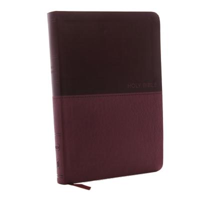 NKJV, Value Thinline Bible, Large Print, Imitation Leather, Burgundy, Red Letter Edition -- Thomas Nelson, Imitation Leather