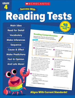 Scholastic Success with Reading Tests Grade 4 Workbook -- Scholastic Teaching Resources, Paperback