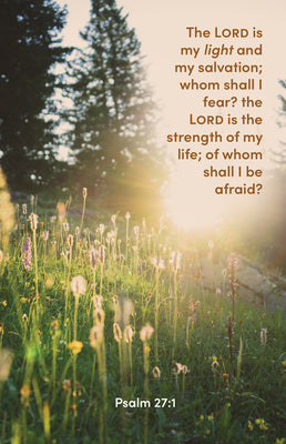 General Worship Bulletin: The Lord Is My Light (Package of 100): Psalm 27:1 (Kjv) -- Broadman Church Supplies Staff, Paperback