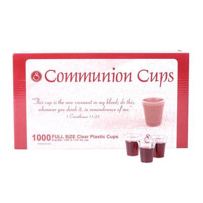Cover Image for Communion Cups Clear Full Size 1 3/8in 1000pk -- Swanson Christian Products, Other