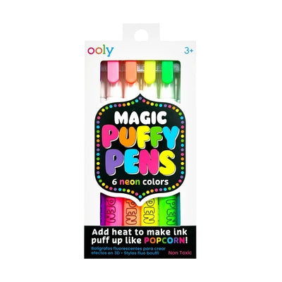 Cover Image for Magic Puffy Neon Pens - Set of 6 -- Ooly, General Merchandise