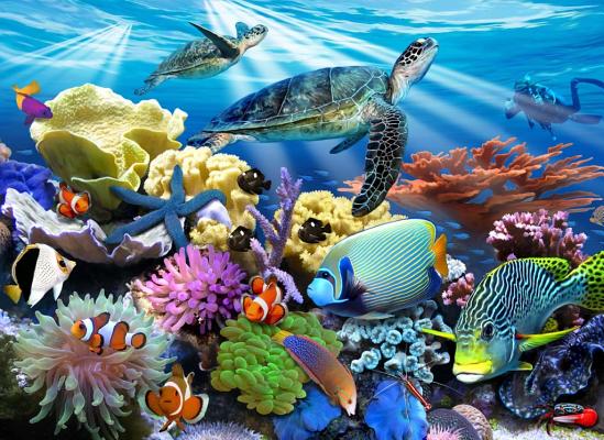 Cover Image for Ocean Turtles 200 Piece Puzzle -- Ravensburger, Other