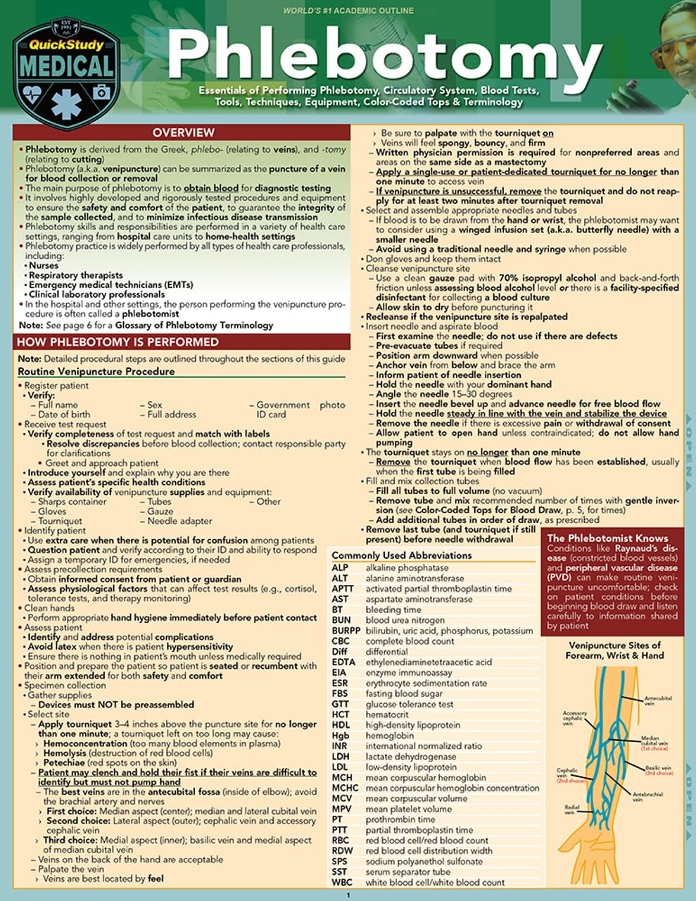 Phlebotomy: Quickstudy Laminated Reference Guide -- Kathryn Almquist, Other