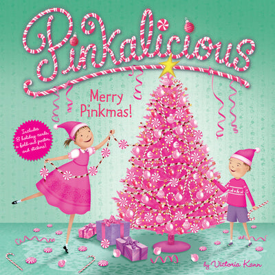 Cover Image for Pinkalicious: Merry Pinkmas: A Christmas Holiday Book for Kids [With Stickers and 8 Holiday Cards and Fold Out Poster] -- Victoria Kann, Hardcover