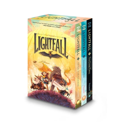 Cover Image for Lightfall 3-Book Box Set: A Graphic Novel Collection: Shadow of the Bird, the Dark Times, the Girl & the Galdurian -- Tim Probert, Other