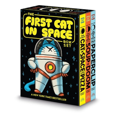 Cover Image for The First Cat in Space 3-Book Box Set: A Graphic Novel Collection: The First Cat in Space Ate Pizza, the First Cat in Space and the Soup of Doom, the -- Mac Barnett, Other