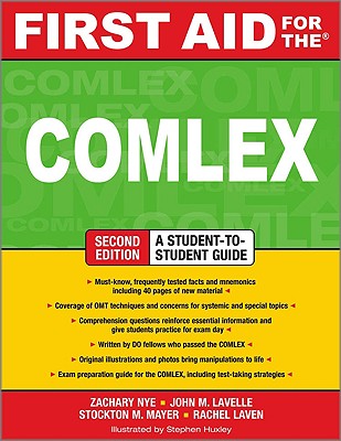 Cover Image for First Aid for the Comlex, Second Edition -- Zachary Nye, Paperback