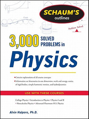 Cover Image for Schaum's 3,000 Solved Problems in Physics -- Alvin Halpern, Paperback