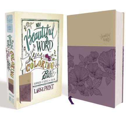 Cover Image for NIV, Beautiful Word Coloring Bible, Large Print, Imitation Leather, Purple/Tan -- Zondervan, Leather / Fine Binding