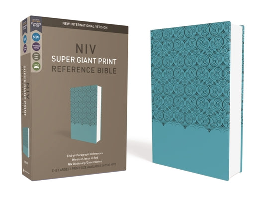 Cover Image for NIV, Super Giant Print Reference Bible, Imitation Leather, Blue, Red Letter Edition -- Zondervan, Leather / Fine Binding