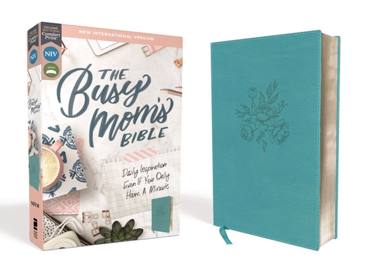 Cover Image for Niv, Busy Mom's Bible, Leathersoft, Teal, Red Letter Edition, Comfort Print: Daily Inspiration Even If You Only Have One Minute -- Zondervan, Imitation Leather