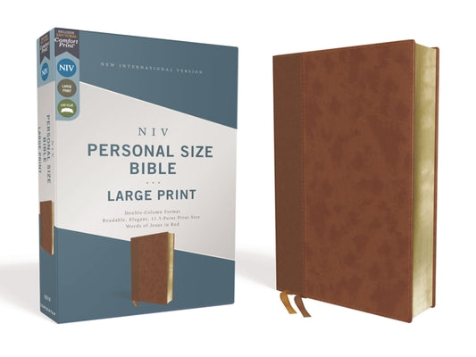Cover Image for Niv, Personal Size Bible, Large Print, Leathersoft, Brown, Red Letter Edition, Comfort Print -- Zondervan, Imitation Leather
