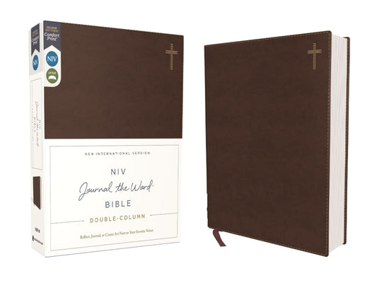 Cover Image for Niv, Journal the Word Bible, Double-Column, Leathersoft, Brown, Red Letter Edition, Comfort Print: Reflect, Take Notes, or Create Art Next to Your Fav -- Zondervan, Imitation Leather
