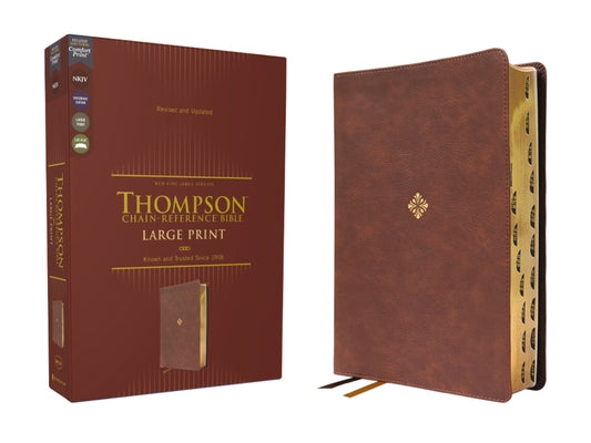 Cover Image for Nkjv, Thompson Chain-Reference Bible, Large Print, Leathersoft, Brown, Red Letter, Thumb Indexed, Comfort Print -- Frank Charles Thompson, Imitation Leather
