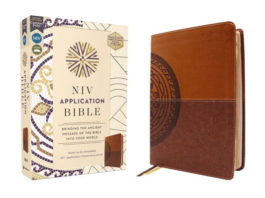 Cover Image for NIV Application Bible, Leathersoft, Brown, Red Letter, Comfort Print: Bringing the Ancient Message of the Bible Into Your World -- Zondervan, Leather / Fine Binding