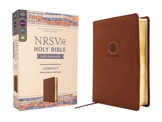 Cover Image for Nrsvue, Holy Bible with Apocrypha, Compact, Leathersoft, Brown, Comfort Print -- Zondervan, Leather / Fine Binding