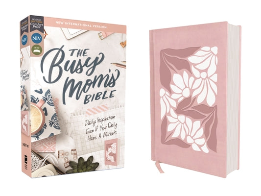 Cover Image for Niv, the Busy Mom's Bible, Leathersoft Over Board, Pink, Red Letter, Comfort Print: Daily Inspiration Even If You Only Have One Minute -- Zondervan, Leather / Fine Binding