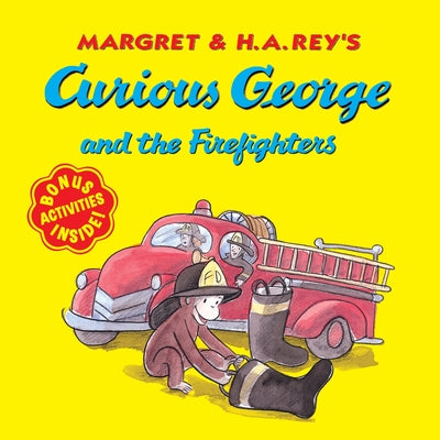 Cover Image for Curious George and the Firefighters [With Bonus Stickers and Audio] -- H. A. Rey, Paperback