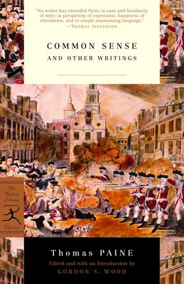 Cover Image for Common Sense: And Other Writings -- Thomas Paine, Paperback