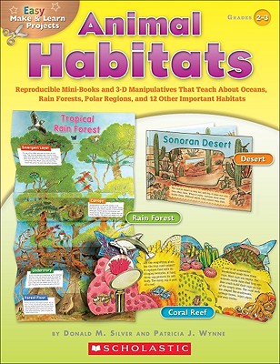 Cover Image for Easy Make & Learn Projects: Animal Habitats: Reproducible Mini-Books and 3-D Manipulatives That Teach about Oceans, Rain Forests, Polar Regions, and 1 -- Donald Silver, Paperback