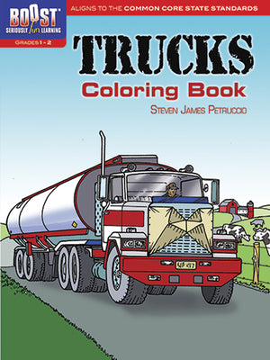 Cover Image for Trucks Coloring Book -- Steven James Petruccio, Paperback