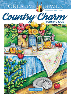 Cover Image for Creative Haven Country Charm Coloring Book -- Teresa Goodridge, Paperback