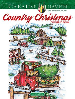 Cover Image for Creative Haven Country Christmas Coloring Book -- Teresa Goodridge, Paperback