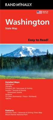 Cover Image for Rand McNally Easy to Read: Washington State Map -- Rand McNally, Mass Market Paperback