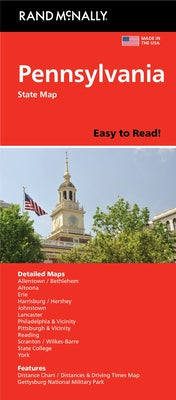 Cover Image for Rand McNally Easy to Read: Pennsylvania State Map -- Rand McNally, Folded