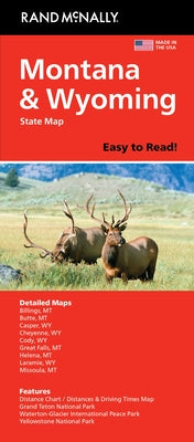 Cover Image for Rand McNally Easy to Read: Montana, Wyoming State Map -- Rand McNally, Folded