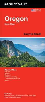 Cover Image for Rand McNally Easy to Read: Oregon State Map -- Rand McNally, Folded