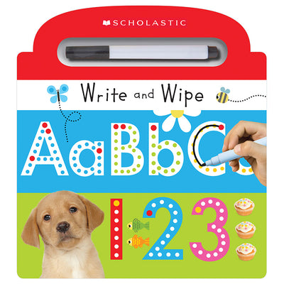 Cover Image for Write and Wipe ABC 123: Scholastic Early Learners (Write and Wipe) -- Scholastic, Board Books