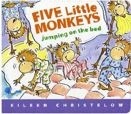 Cover Image for Five Little Monkeys Jumping on the Bed Lap -- Eileen Christelow, Board Book