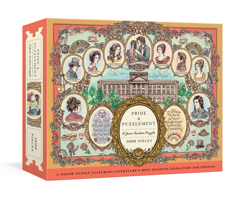 Cover Image for Pride and Puzzlement: A Jane Austen Puzzle: A 1000-Piece Jigsaw Puzzle Featuring Literature's Most Beloved Characters and Couples: Jigsaw Puzzles for -- Jacqui Oakley, Board Games