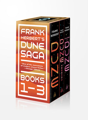 Cover Image for Frank Herbert's Dune Saga 3-Book Boxed Set: Dune, Dune Messiah, and Children of Dune -- Frank Herbert, Mass Market Paperback