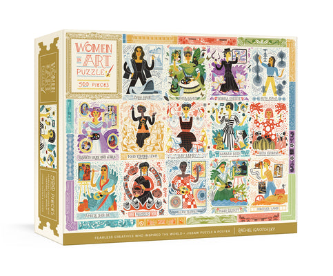 Cover Image for Women in Art Puzzle: Fearless Creatives Who Inspired the World 500-Piece Jigsaw Puzzle and Poster: Jigsaw Puzzles for Adults and Jigsaw Puzzles for Ki -- Rachel Ignotofsky, Board Games