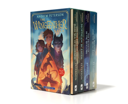 Cover Image for Wingfeather Saga Boxed Set: On the Edge of the Dark Sea of Darkness; North! or Be Eaten; The Monster in the Hollows; The Warden and the Wolf King -- Andrew Peterson, Hardcover
