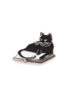Cover Image for Bookstore Cats Enamel Pin -- Out of Print, General Merchandise