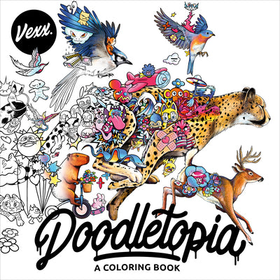 Cover Image for Doodletopia: A Coloring Book -- Vexx, Paperback
