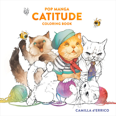 Cover Image for Pop Manga Catitude Coloring Book -- Camilla D'Errico, Paperback