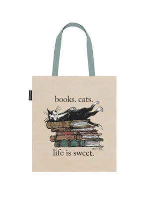 Cover Image for Books. Cats. Life Is Sweet. Tote Bag -- Out of Print, Other
