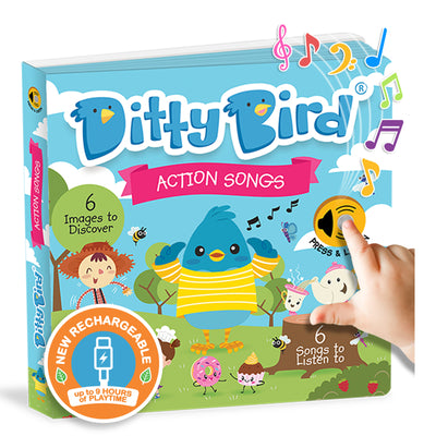 Cover Image for Ditty Bird Action Songs Interactive Sound Book for Toddlers 1- 3 Musical Books for 1 Year Old -- Ditty Bird, Board Books