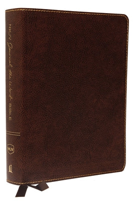 Cover Image for NKJV, Journal the Word Bible, Large Print, Bonded Leather, Brown, Red Letter Edition: Reflect, Journal, or Create Art Next to Your Favorite Verses -- Thomas Nelson, Bonded Leather