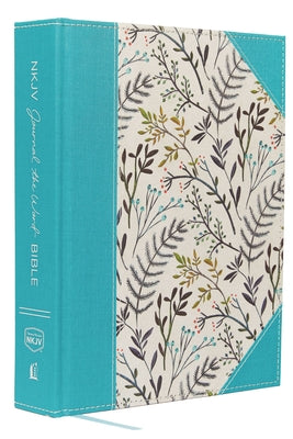 Cover Image for NKJV, Journal the Word Bible, Large Print, Blue Floral Cloth, Red Letter Edition: Reflect, Journal, or Create Art Next to Your Favorite Verses -- Thomas Nelson, Hardcover