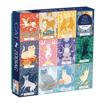 Cover Image for Cat Zodiac 500 Piece Puzzle -- Galison, Board Games