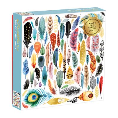 Cover Image for Feathers 500 Piece Foil Puzzle -- Galison, Board Games