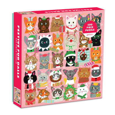 Cover Image for Festive Furballs 500 Piece Puzzle -- Galison, Other