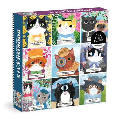 Cover Image for Bookish Cats 500 Piece Family Puzzle -- Mudpuppy, OO