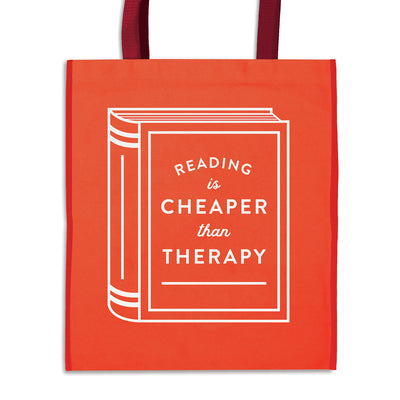 Cover Image for Reading Is Cheaper Than Therapy Reusable Shopping Bag -- Galison, Other