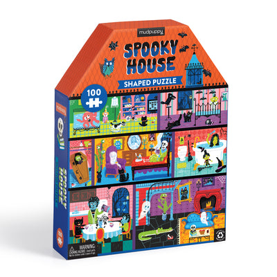 Cover Image for Spooky House 100 Piece House-Shaped Puzzle -- Mudpuppy, Jigsaw